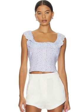 Guizio Paloma Lace Wildflower Top